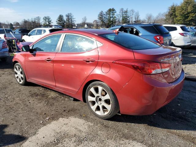 KMHDH4AE6CU429924 - 2012 HYUNDAI ELANTRA GLS MAROON photo 2