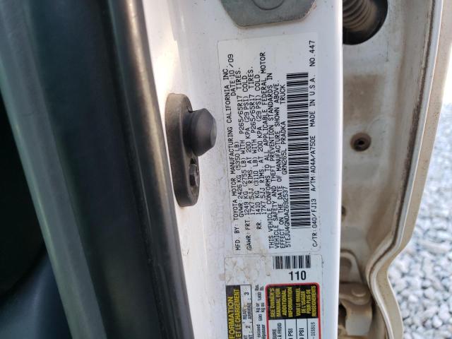 5TEJU4GN0AZ692537 - 2010 TOYOTA TACOMA DOUBLE CAB PRERUNNER WHITE photo 12