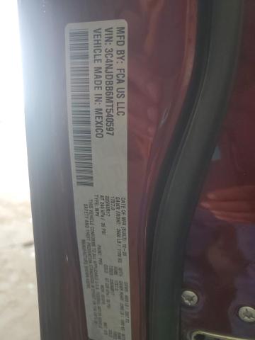 3C4NJDBB6MT540597 - 2021 JEEP COMPASS LATITUDE 勃艮第红 照片 13