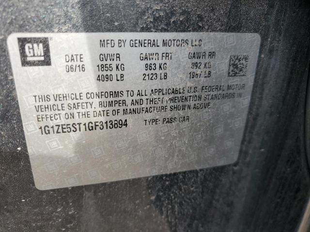 1G1ZE5ST1GF313894 - 2016 CHEVROLET MALIBU LT CHARCOAL photo 13