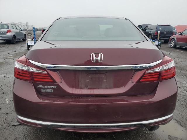 1HGCR2F35HA176582 - 2017 HONDA ACCORD LX BURGUNDY photo 6