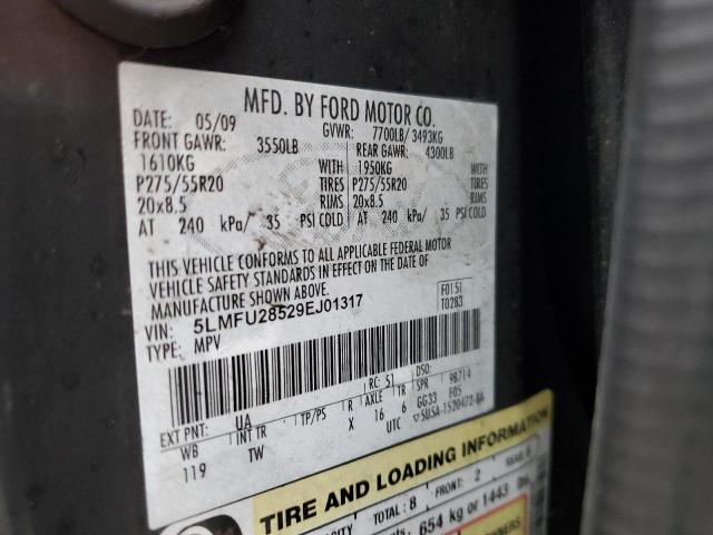 5LMFU28529EJ01317 - 2009 LINCOLN NAVIGATOR 灰色 照片 13