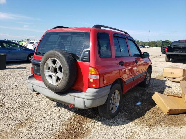 2CNBE134346914802 - 2004 CHEVROLET TRACKER RED photo 4