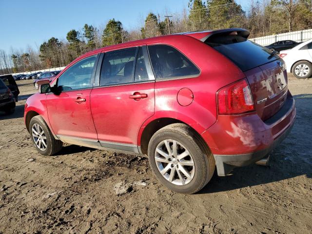 2FMDK4JC5DBA06436 - 2013 FORD EDGE SEL RED photo 2