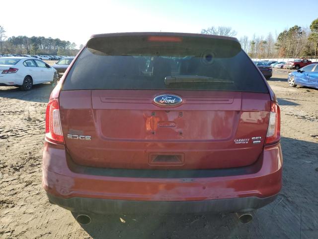 2FMDK4JC5DBA06436 - 2013 FORD EDGE SEL RED photo 6