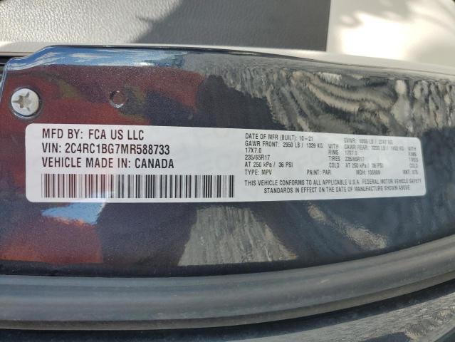 2C4RC1BG7MR588733 - 2021 CHRYSLER PACIFICA TOURING L Գրաֆիտ լուսանկար 13