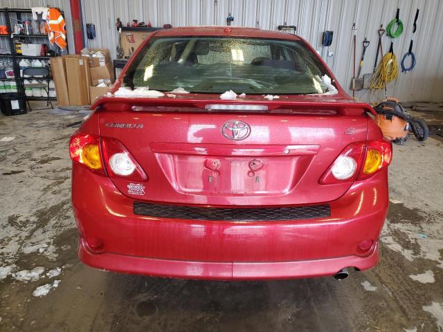 1NXBU4EE4AZ242739 - 2010 TOYOTA COROLLA BASE RED photo 6