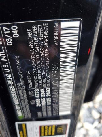 55SWF4KB8HU217984 - 2017 MERCEDES-BENZ C 300 4MATIC BLACK photo 12