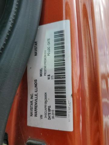 3HSCUAPR1BN288804 - 2011 INTERNATIONAL PROSTAR ნარინჯისფერი ფოტო 10