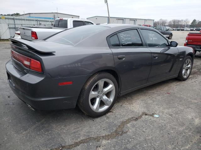 2C3CDXCT1DH701393 - 2013 DODGE CHARGER R/T GRAY photo 3