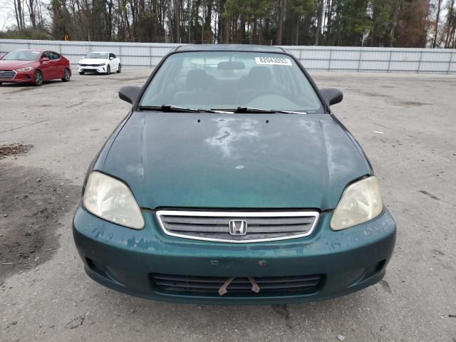 2HGEJ6673YH558556 - 2000 HONDA CIVIC LX GREEN photo 5