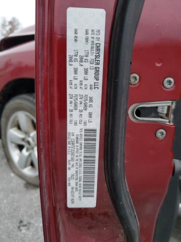 1C6RR7GT2DS621683 - 2013 RAM 1500 SLT წითელი ფოტო 12