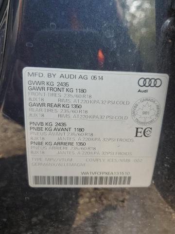 WA1VFCFPXEA131510 - 2014 AUDI Q5 PRESTIGE BLACK photo 13