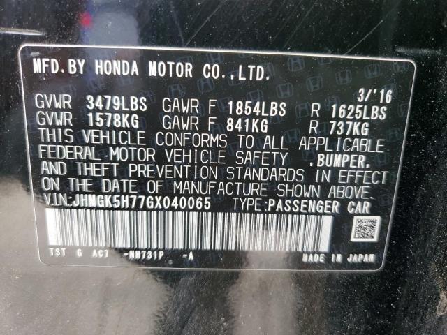 JHMGK5H77GX040065 - 2016 HONDA FIT EX Qara foto 14