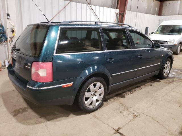WVWYH63B21E117952 - 2001 VOLKSWAGEN PASSAT GLX 4MOTION GREEN photo 3