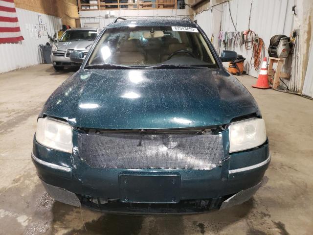 WVWYH63B21E117952 - 2001 VOLKSWAGEN PASSAT GLX 4MOTION GREEN photo 5