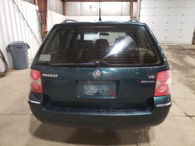 WVWYH63B21E117952 - 2001 VOLKSWAGEN PASSAT GLX 4MOTION GREEN photo 6