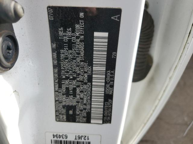 5TBBT54147S456258 - 2007 TOYOTA TUNDRA DOUBLE CAB SR5 WHITE photo 12