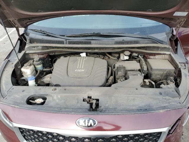 KNDMC5C14F6054272 - 2015 KIA SEDONA EX BURGUNDY photo 12