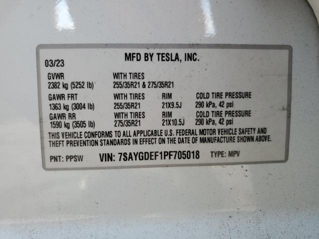 7SAYGDEF1PF705018 - 2023 TESLA MODEL Y Ağ foto 13