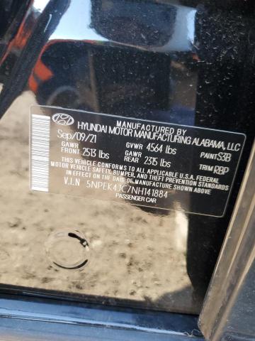 5NPEK4JC7NH141884 - 2022 HYUNDAI SONATA N LINE BLACK photo 13