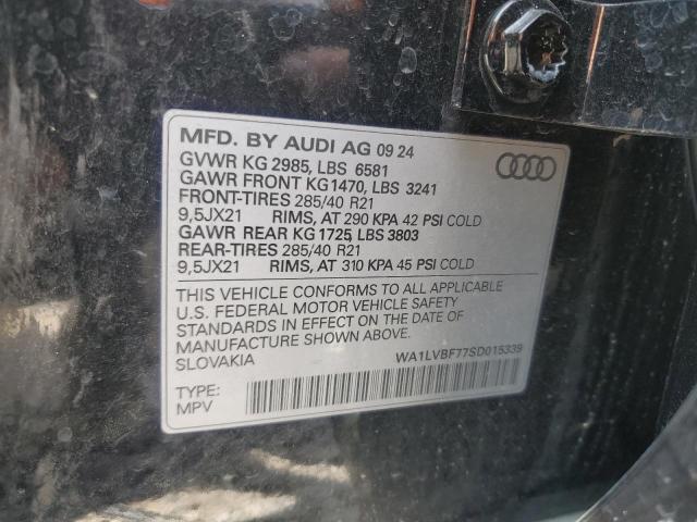 WA1LVBF77SD015339 - 2025 AUDI Q7 PREMIUM PLUS BLACK photo 13