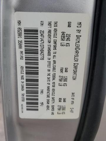 2D4FV47V37H842778 - 2007 DODGE MAGNUM SXT SILVER photo 12