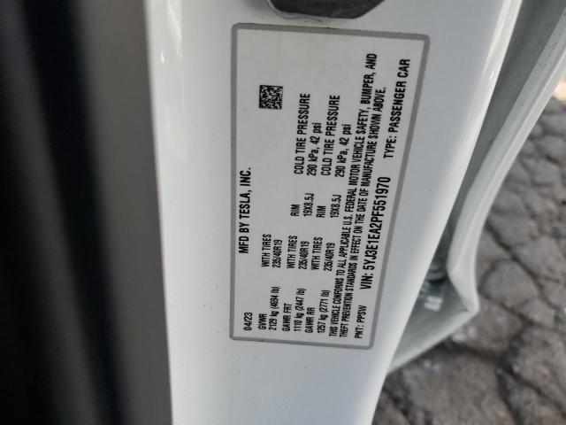 5YJ3E1EA2PF551970 - 2023 TESLA MODEL 3 WHITE photo 12