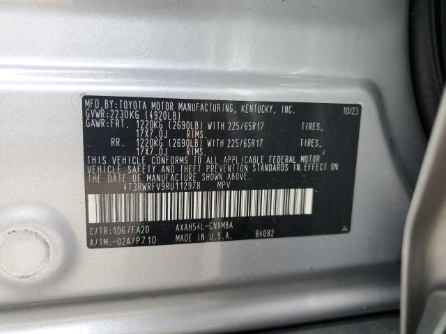 4T3RWRFV9RU112978 - 2024 TOYOTA RAV4 XLE SILVER photo 14