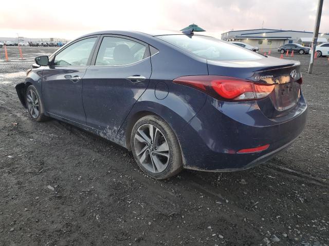 5NPDH4AE8EH490807 - 2014 HYUNDAI ELANTRA SE BLUE photo 2