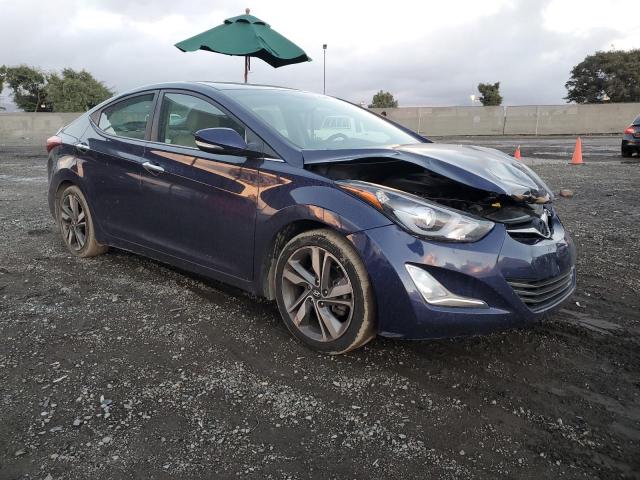 5NPDH4AE8EH490807 - 2014 HYUNDAI ELANTRA SE BLUE photo 4