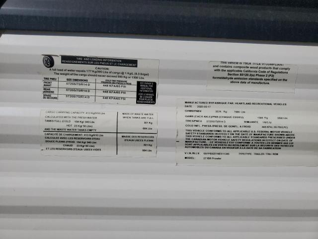 5SFPB3221NE511345 - 2022 HEART LAND PROWLER 双色 照片 10