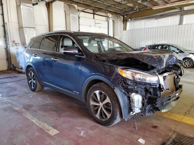 5XYPHDA52JG424932 - 2018 KIA SORENTO EX BLUE photo 4