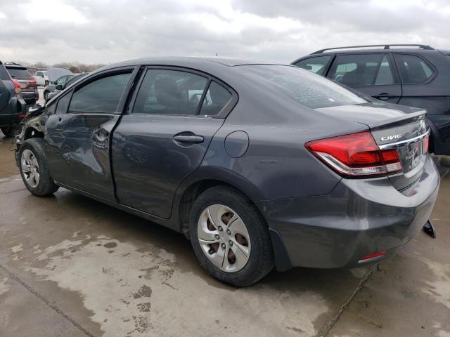 2HGFB2F53DH538780 - 2013 HONDA CIVIC LX GRAY photo 2