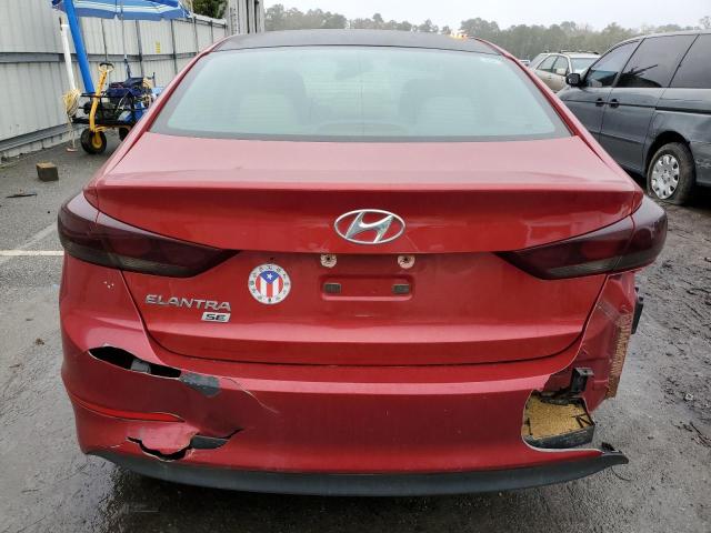 KMHD74LFXJU471941 - 2018 HYUNDAI ELANTRA SE RED photo 6