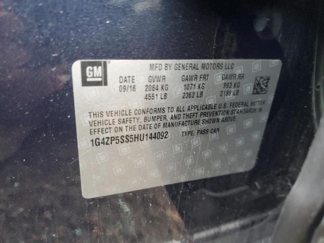 1G4ZP5SS5HU144092 - 2017 BUICK LACROSSE ESSENCE BLUE photo 12