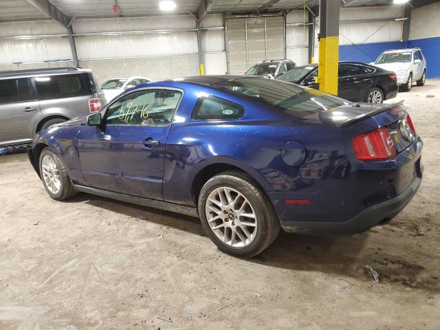 1ZVBP8AM0C5215614 - 2012 FORD MUSTANG BLUE photo 2