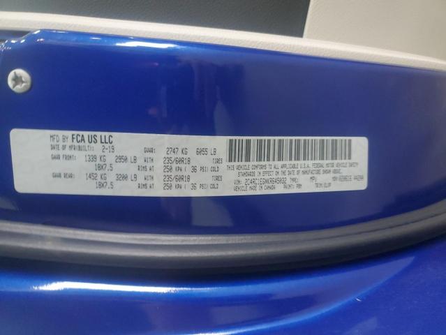 2C4RC1EGXKR645032 - 2019 CHRYSLER PACIFICA TOURING L PLUS BLUE photo 13