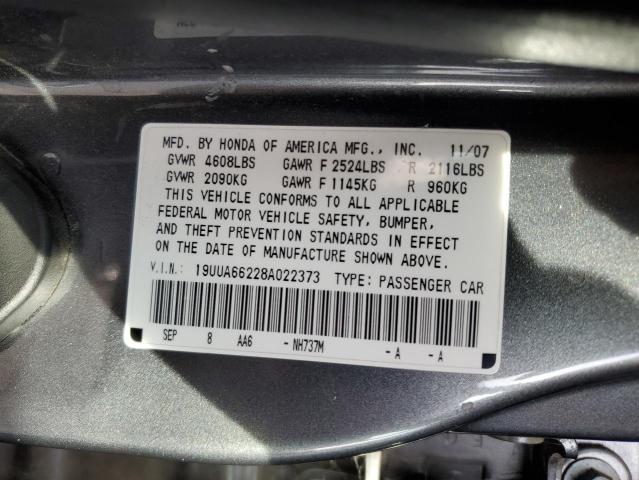 19UUA66228A022373 - 2008 ACURA TL GRAY photo 13