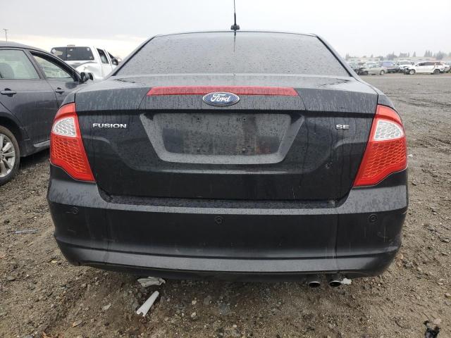 3FAHP0HA5CR378031 - 2012 FORD FUSION SE BLACK photo 6