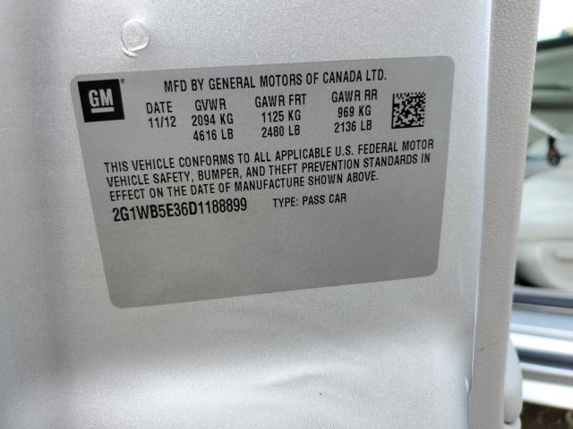 2G1WB5E36D1188899 - 2013 CHEVROLET IMPALA LT SILVER photo 12