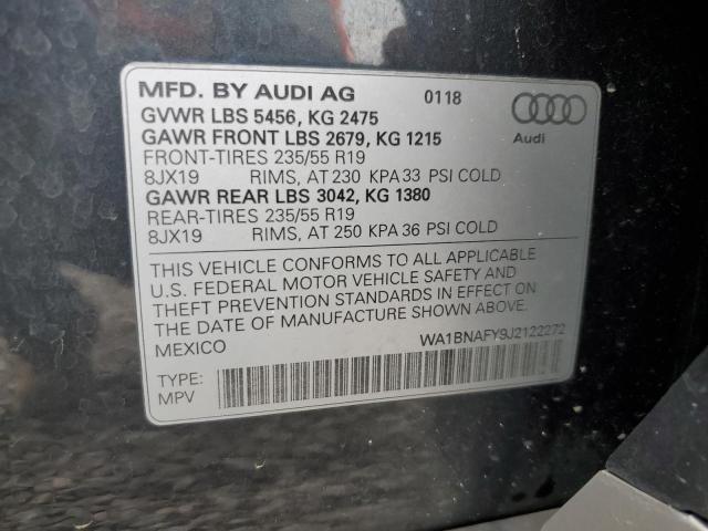 WA1BNAFY9J2122272 - 2018 AUDI Q5 PREMIUM PLUS 石墨色 照片 13