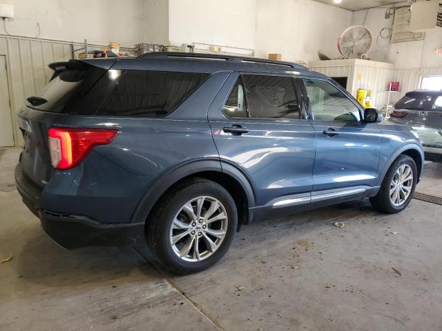 1FMSK8DH1LGB40762 - 2020 FORD EXPLORER XLT BLUE photo 3