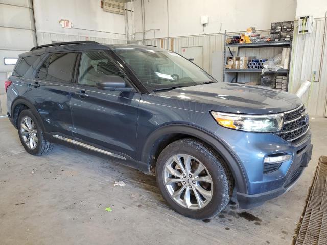 1FMSK8DH1LGB40762 - 2020 FORD EXPLORER XLT BLUE photo 4