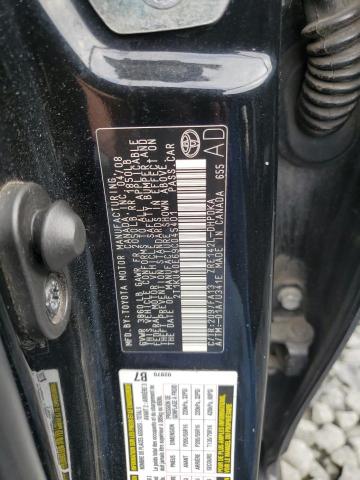 2T1KU40E69C045401 - 2009 TOYOTA COROLLA MA BLACK photo 13