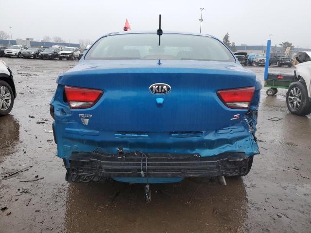 3KPA24ADXME423351 - 2021 KIA RIO LX BLUE photo 6