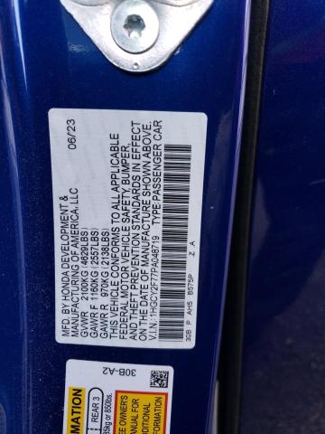 1HGCY2F77PA048719 - 2023 HONDA ACCORD HYBRID SPORT-L BLUE photo 13