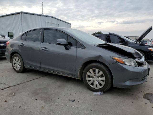 2HGFB2F57CH596616 - 2012 HONDA CIVIC LX GRAY photo 4