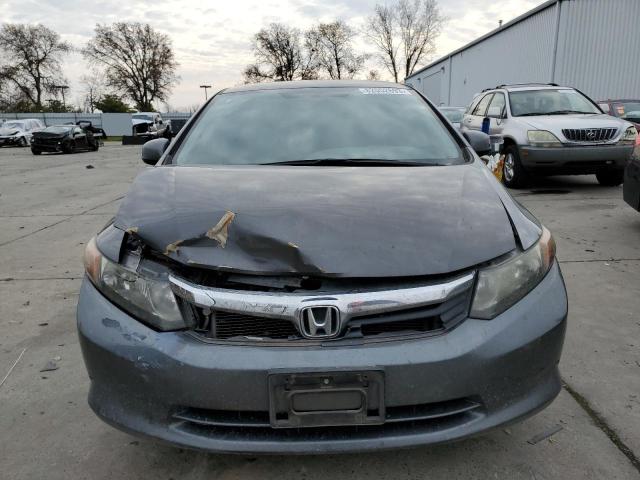 2HGFB2F57CH596616 - 2012 HONDA CIVIC LX GRAY photo 5