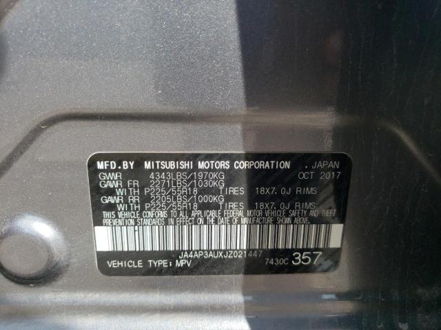 JA4AP3AUXJZ021447 - 2018 MITSUBISHI OUTLANDER ES Մոխրագույն լուսանկար 14